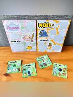 Vintage 2002 & 2008 NEOPETS Animal Sticker Sheets New Used Burger King Stickers